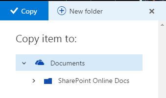 SharePoint Online document library copy to feature