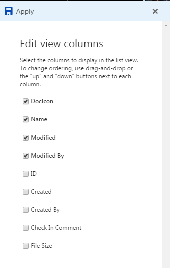 SharePoint Online document library view columns